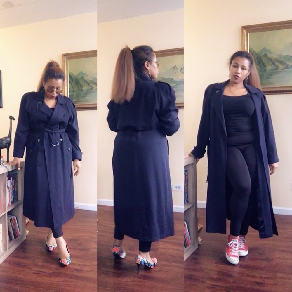 Navy Blue Trench coat
